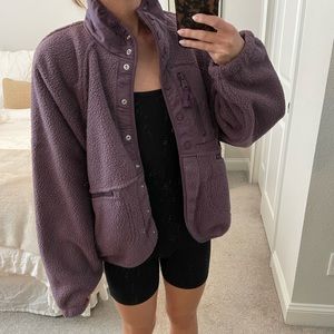 Free People hit the slopes fleece jacket